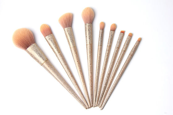 9pcs Makeup Brush Gift Set Plastic Handle Design Package قابل قبول است
