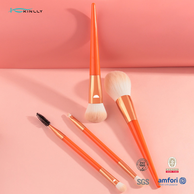 برس آرایشی Protable Dual Ended Brush Set Soft Bristles 4pcs Brush Makeup