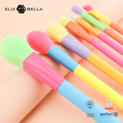 12PCS برش های آرایش با دسته چوبی رنگارنگ و لوگو سفارشی پذیرفته می شود
