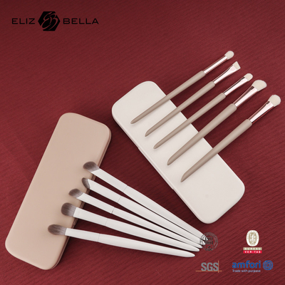 Mini Travel Makeup Brush Set 5PCS برش های آرایشی گیاهخوار و بدون ظلم برای صورت و چشم