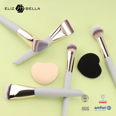 Mini Travel Makeup Brush Set 5PCS برش های آرایشی گیاهخوار و بدون ظلم برای صورت و چشم