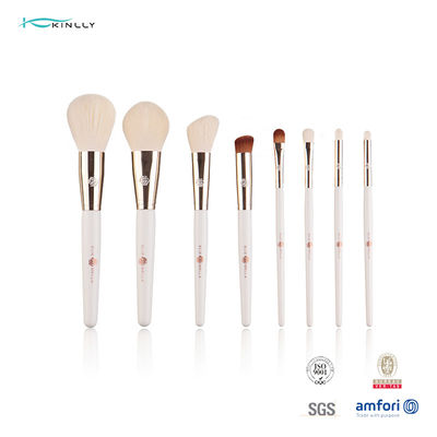 8PCS Luxury Aluminium Ferrule Travel Makeup Brush Set Private Label
