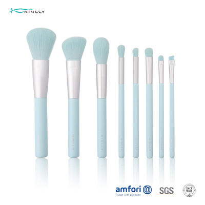 دستگیره چوبی BSCI 8pcs Private Label Makeup Brush Set